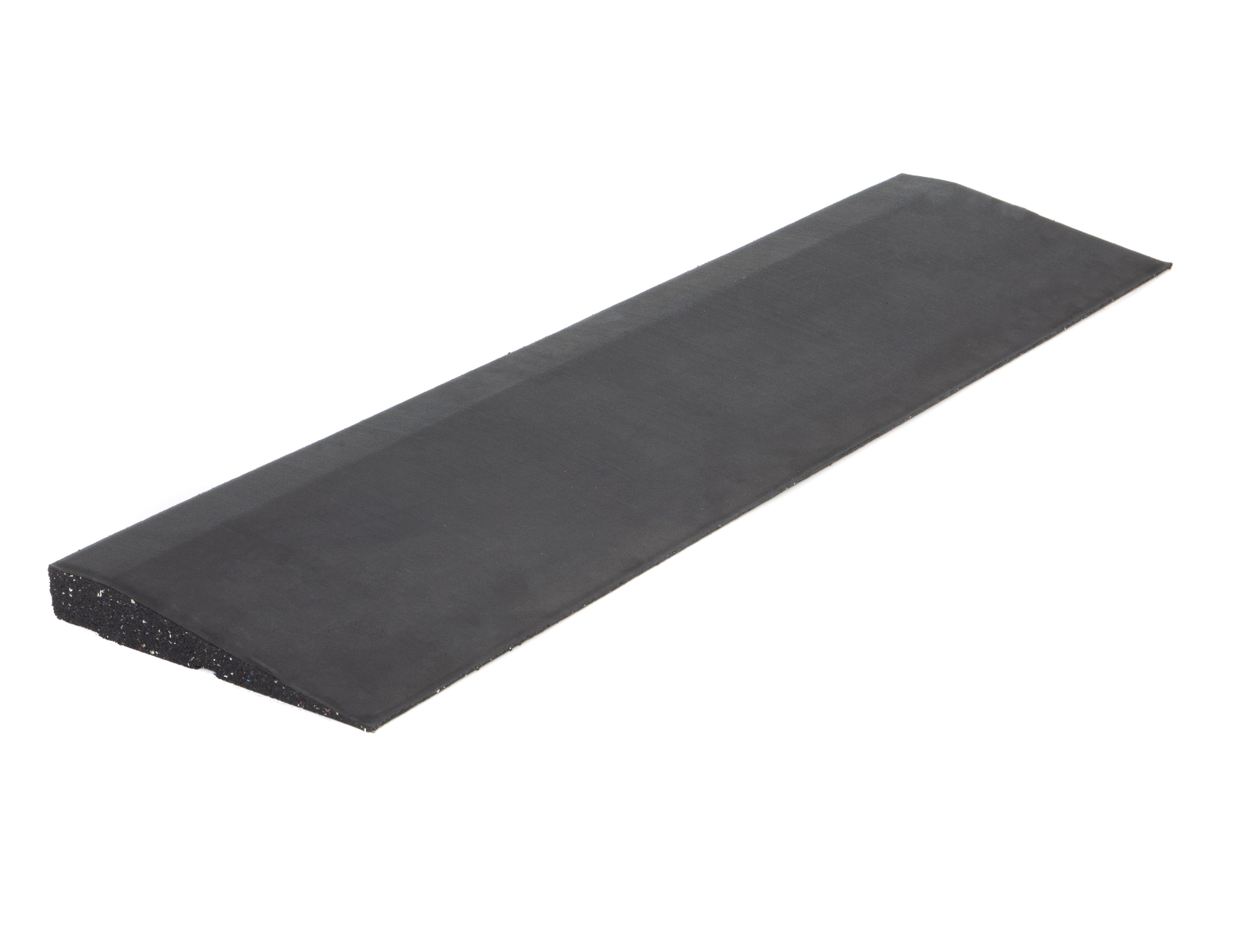 Rand wigvorming rubberen tegel - 100 x 25 x 2 cm - zwart