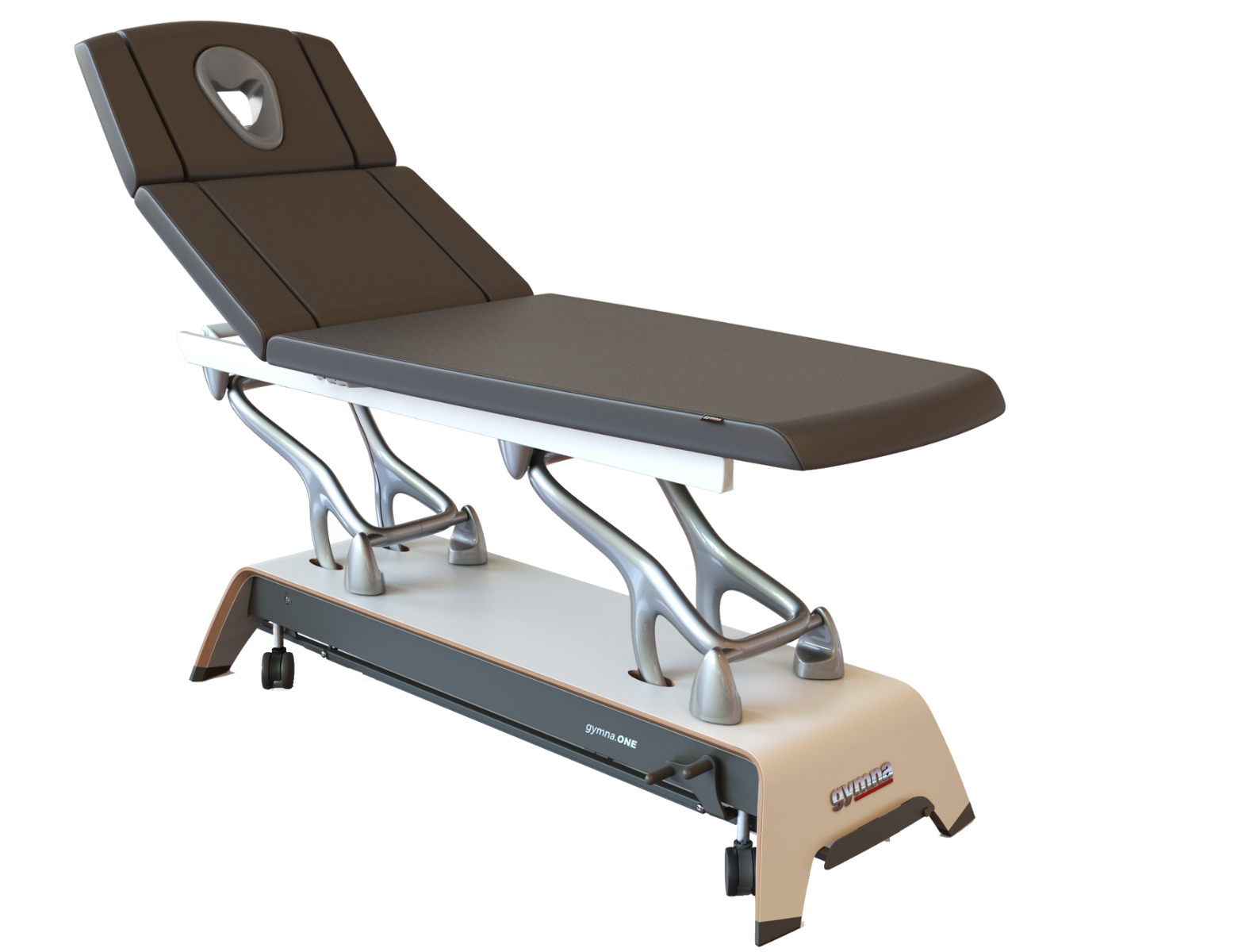 gymna.ONE T7, Wit/Zilver, rug motor, LED - Ash Black