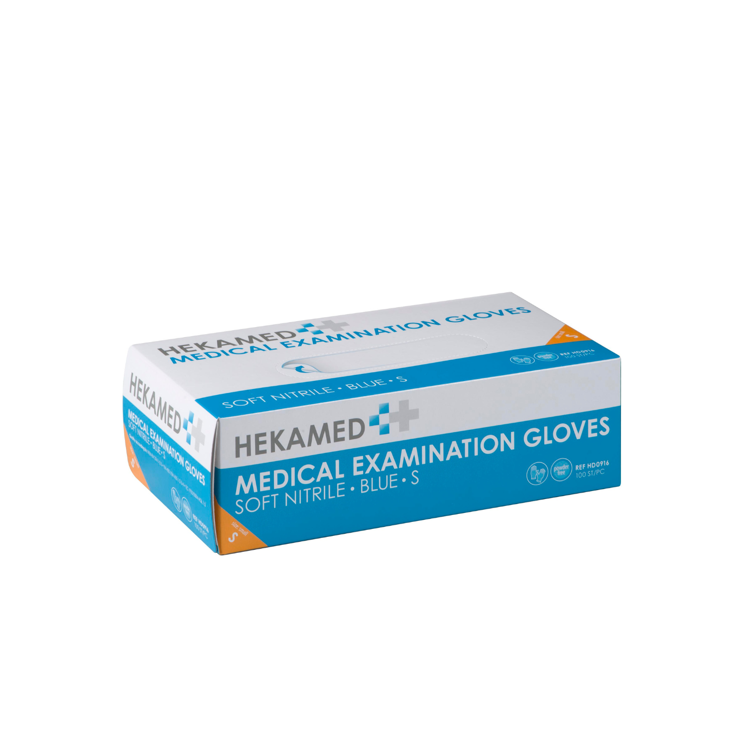 Handschoenen Hekamed nitrile blauw - S (100 st)