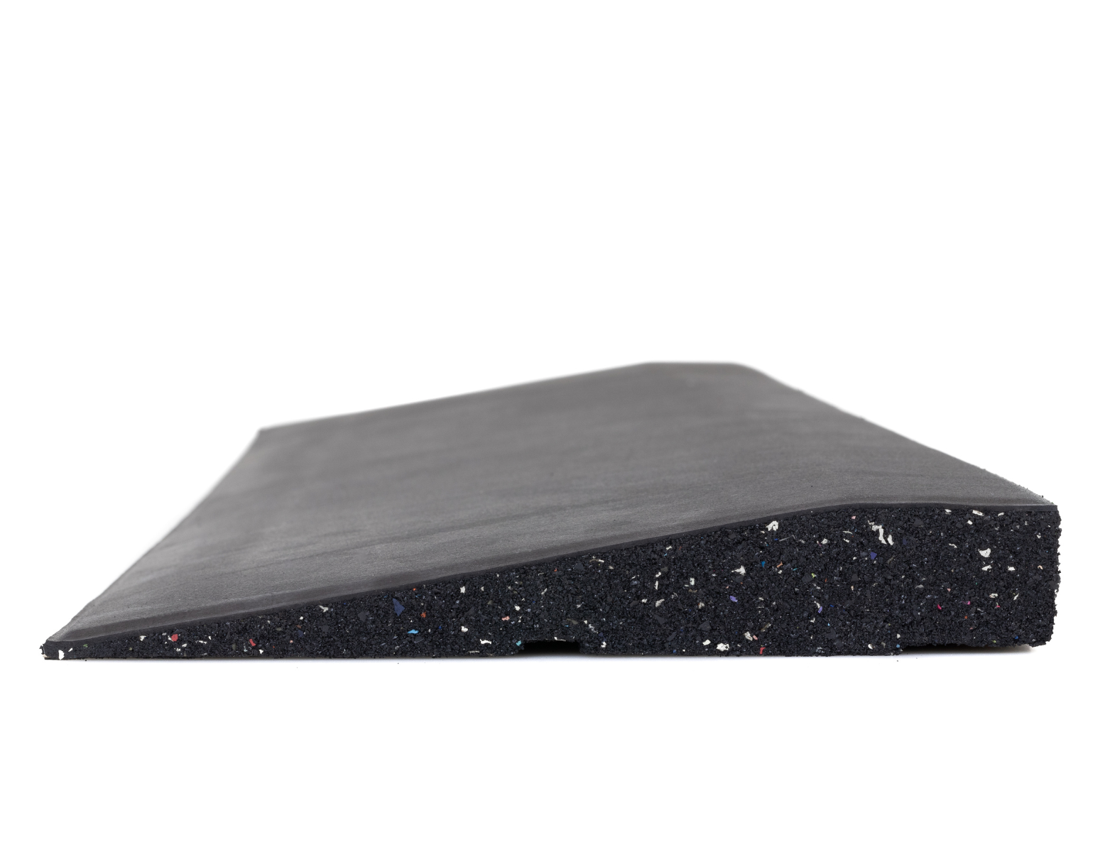 Rand wigvorming rubberen tegel - 100 x 25 x 2 cm - zwart
