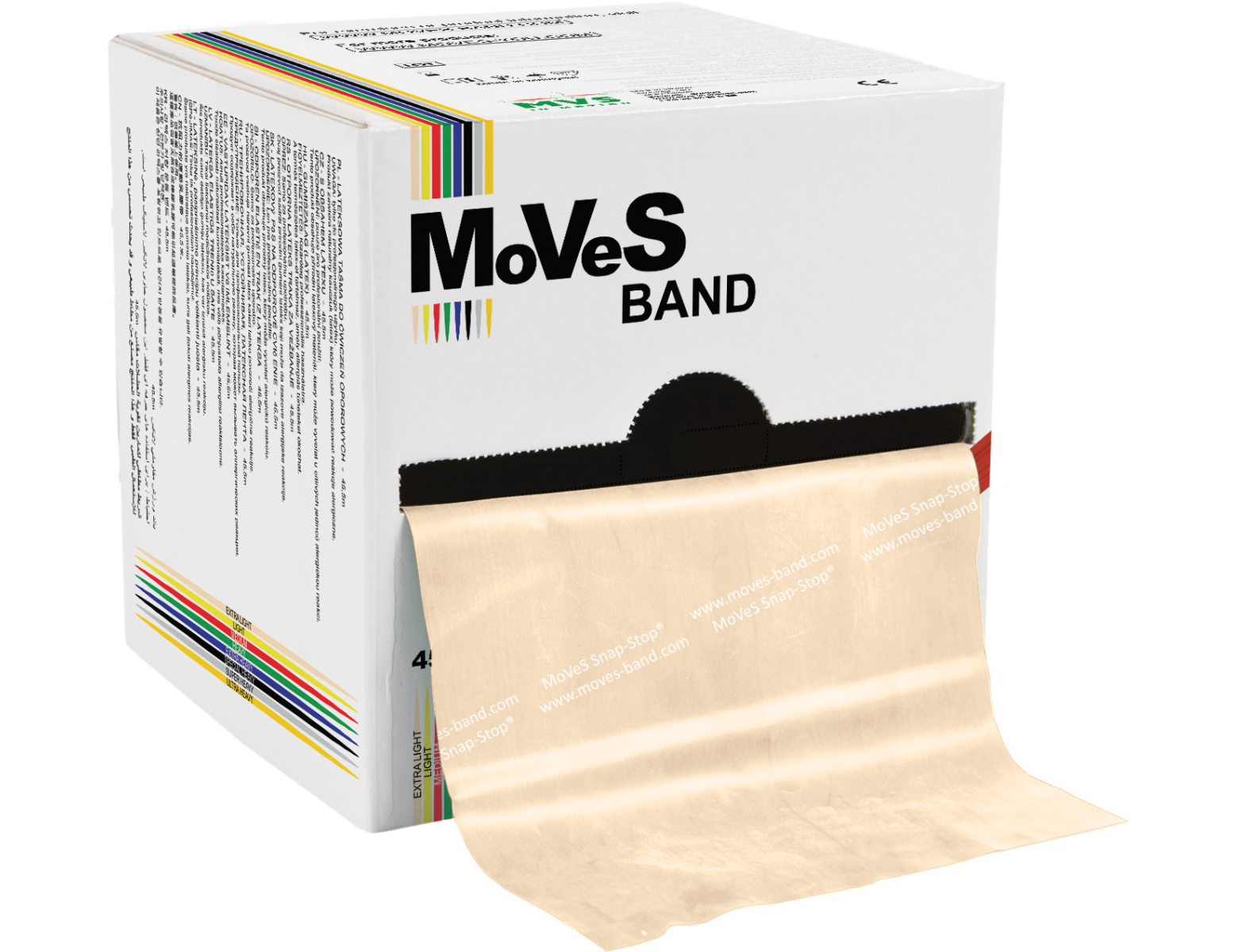 MoVeS oefenband - 45,5 m - extra licht - beige