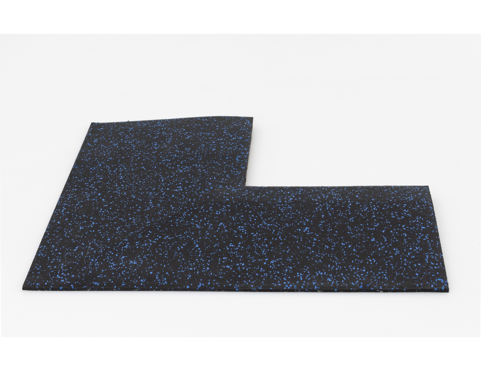 Hoek wigvormig rubberen tegel - 50 x 50 x 2 cm - 15% blauw