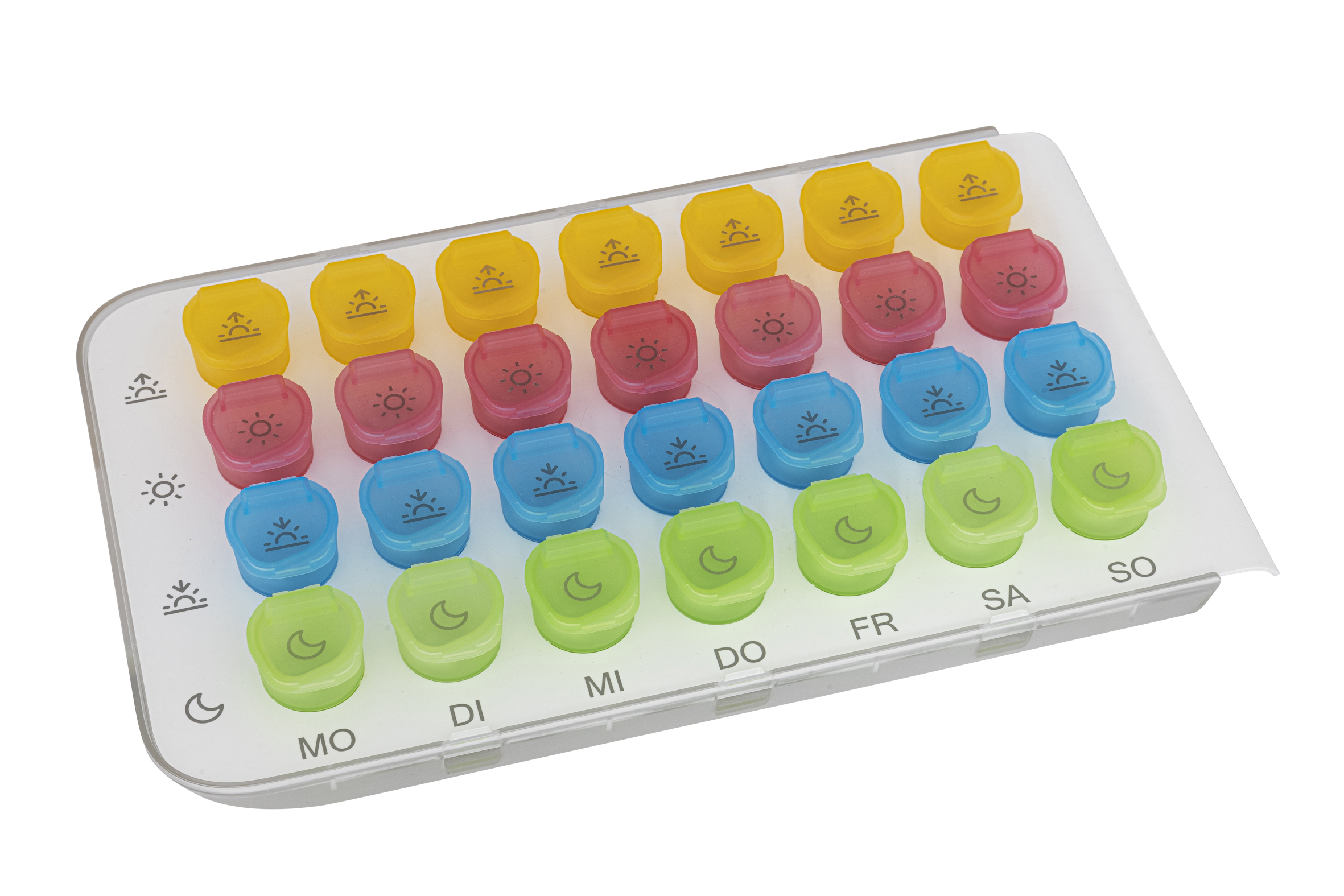 Pillendoos ANABOX - 1 week 7 x 4 - 28 gekleurde cups