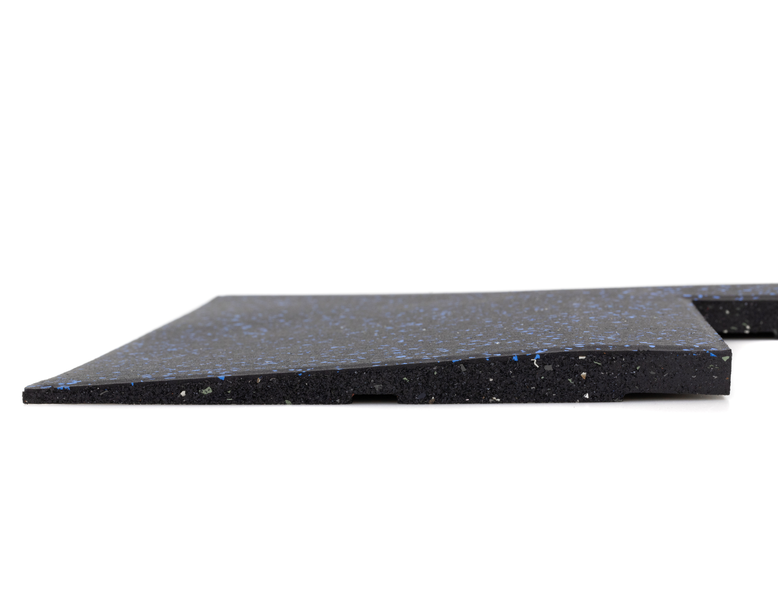Hoek wigvormig rubberen tegel - 50 x 50 x 2 cm - 15% blauw