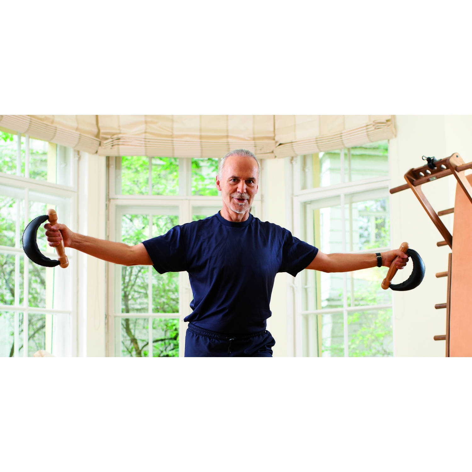 Nohrd Swing Bell - 1 kg - walnoot - leder licht