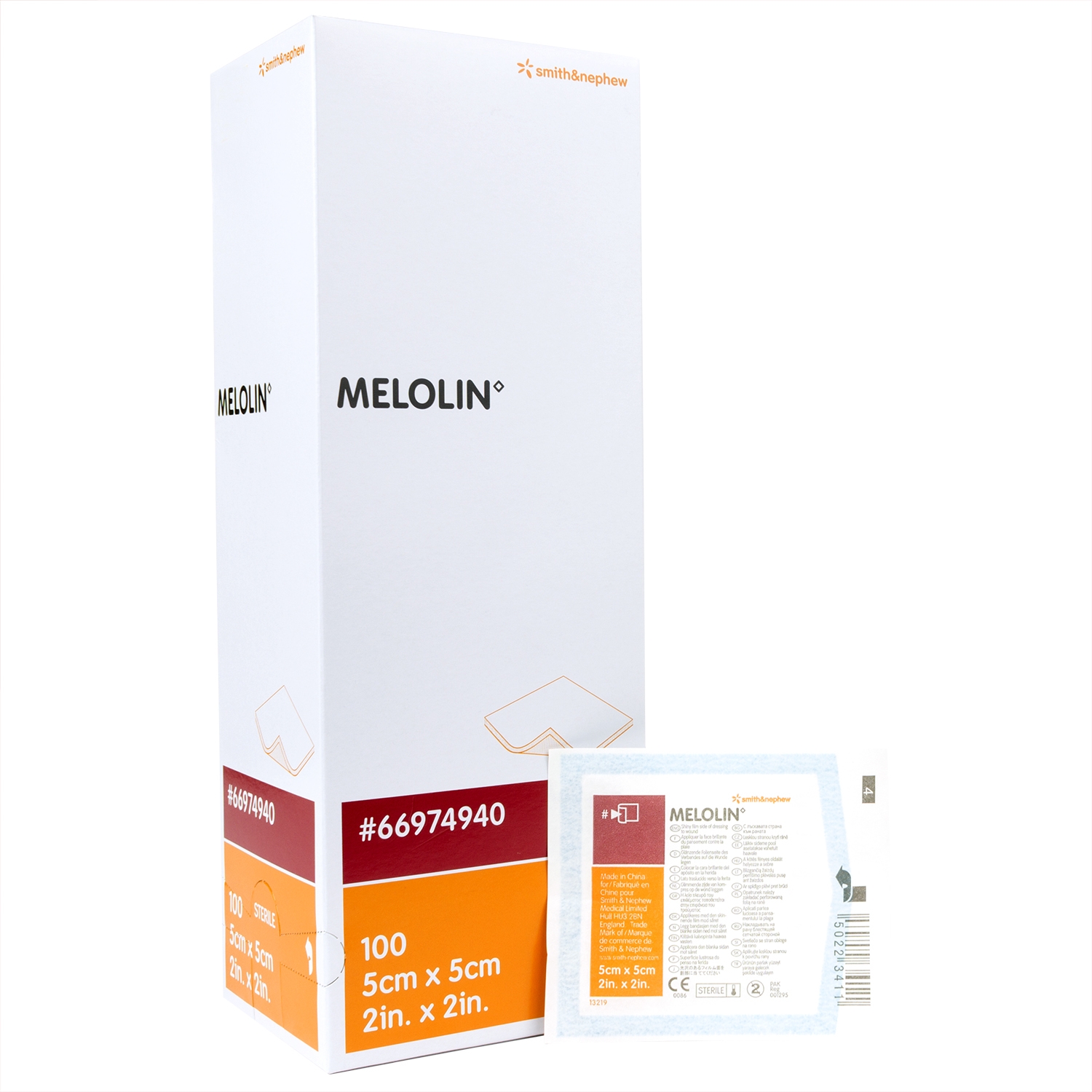 Steriel kompres niet-inklevend Melolin - 5 x 5 cm (100 st)