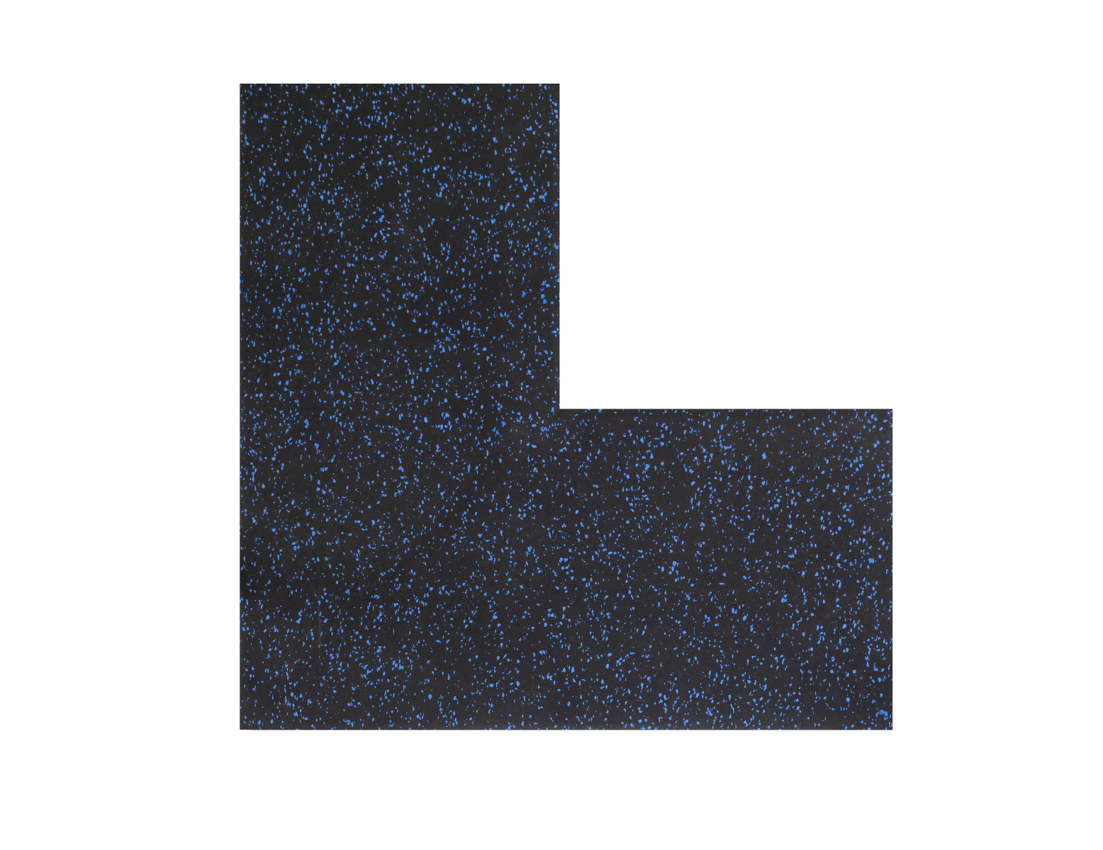 Hoek wigvormig rubberen tegel - 50 x 50 x 2 cm - 15% blauw