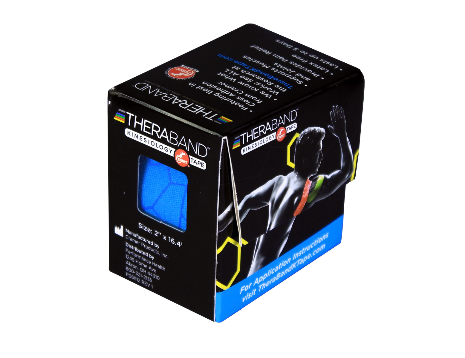 Thera-Band Kinesiotape - 5 cm x 5 m - zwart/wit print