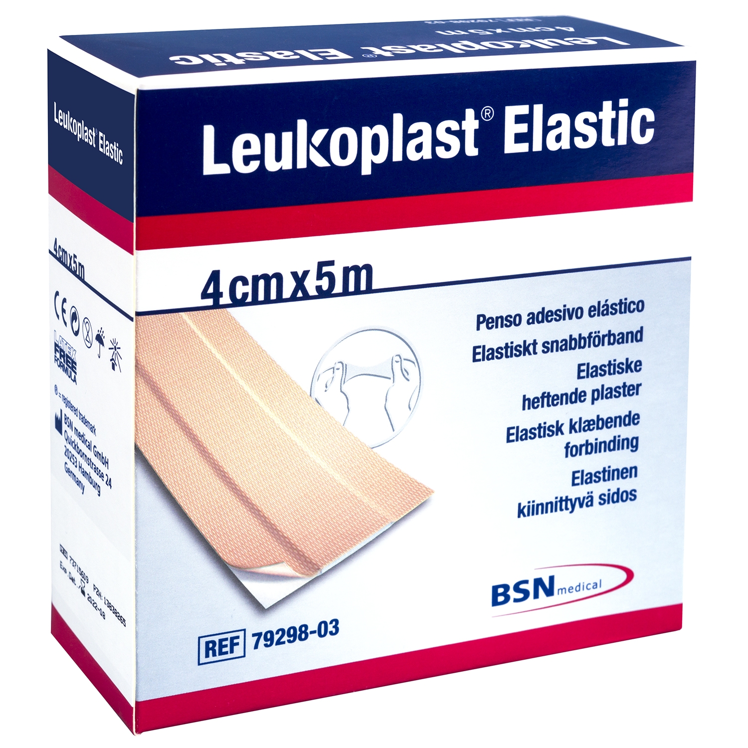 Leukoplast elastic - rol - 4 cm x 5 m