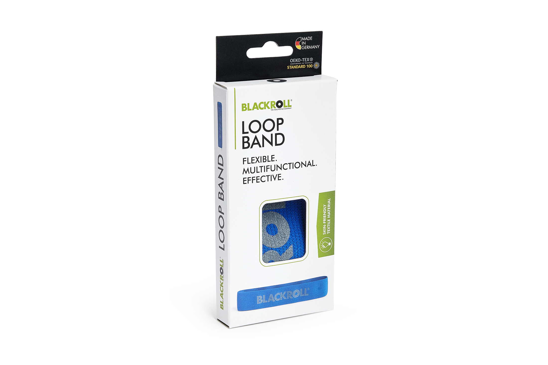 Blackroll loop band textiel -extra sterk - blauw - 30 cm