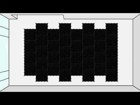 Rubberen tegel - EPDM toplaag - 100 x 100 x 2 cm - 15% blauw